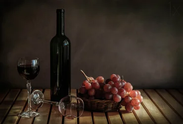 Landlig vin og druer