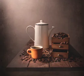 Vintage kaffe-stilleben