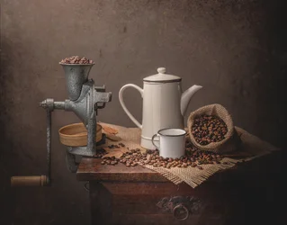 Vintage kaffe-stilleben