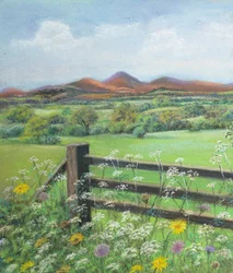 Sommertid i Cookham..Berks, 2020 (pastel)