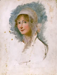 Portræt af Giulia Beccaria Manzoni (1762 - 1841), mor til Alessandro Manzoni. Maleri af Maria Cosway (1760 - 1838). Bibl. fra Brera, Milano.