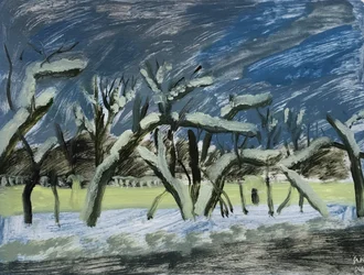 Russian Winter, 2019 (olie på papir)