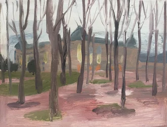 The Petit Palais in Winter II, 2019 (olie på papir)