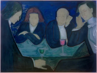 På caféen
