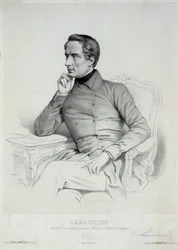 Portræt af Alphonse de Lamartine 1790-1869.