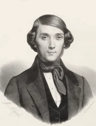 Portræt af pianisten og komponisten Jean-Henri Ravina 1818-1906, ca 1845.