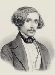 Portræt af pianisten og komponisten Julius Schulhoff 1825-1898, 1850.