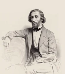 Portræt af pianisten og komponisten Julius Schulhoff 1825-1898, 1854.
