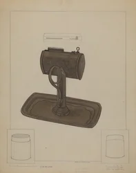 Lampe og talgsi, ca. 1936.
