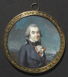 Portræt af en mand i et landskab, ca. 1795.