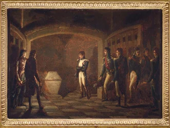 Napoleon før Frederik den Stores grav, af Ponce-Camus, Marie Nicola