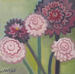 Farverig blomsterbuket