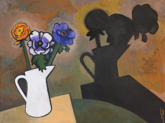 Blomsterstilleben med skygge