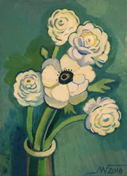 Friske hvide blomster