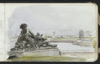 Statue af en vandnymfe i Versailles have