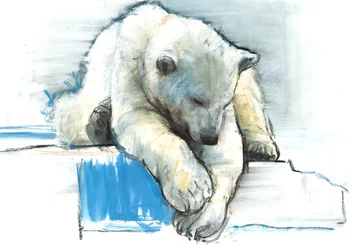 Over the Edge, 2016, (conté og pastel på papir)