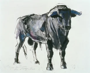 Plaza de Toros de Miajadas, 1998 (blandet medier på papir)