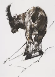 Sun, Crocheneville, 2005 (charcoal und conte på papir)