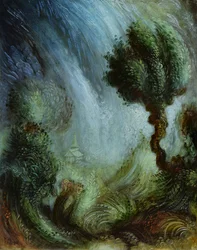 Tranquil Turmoil, 2022 (olie på panel)