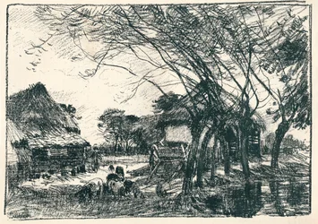 På bagsiden af gården, c1800-tallet