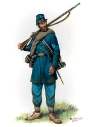 151st Pennsylvania Infantry Sergeant 1863, 2024 (Akvarel og gouache på Bristol)