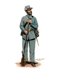 21. Illinois Infantry Regiment 1861, 2025 (Akryl Gouache på Bristol)