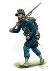 6. Wisconsin Infantry Regiment Iron Brigade 1863, 2024 (akvarel og gouache på Bristol)