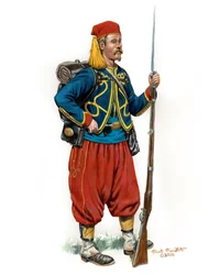 74. New York Infantry Co A Excelsior Brigade 1861, 2025 (akvarel og gouache på Bristol)