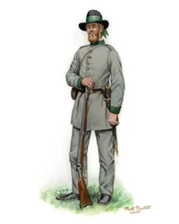 Philadelphia German Schutzen Rifle Regiment 1861, 2024 (Akvarel og gouache på Bristol)