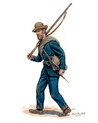 South Carolinian fra A.P Hills division 1862, 2025 (akvarel og gouache på Bristol)