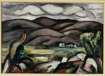 Landskab, New Mexico (olie på lærred)