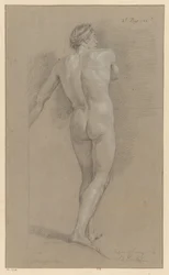 Stående nøgen mand, set bagfra (2. præmie 1766)