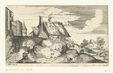 Landskab med byport