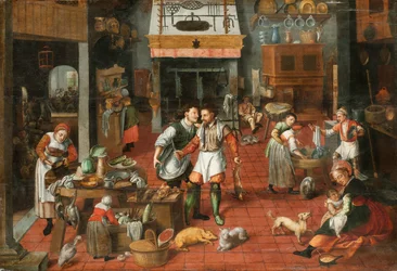 Køkken interiør, ca. 1565.