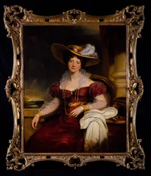 Hertuginden af Rutland (olie på lærred)