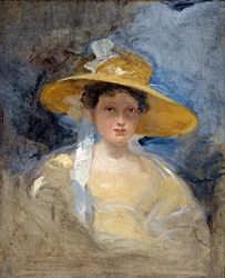 "Portræt af fremtidens dronning Victoria (1819-1901)" (Portræt af prinsesse Victoria, fremtidige dronning Victoria) Maleri af Martin Archer Shee (1769-1850)