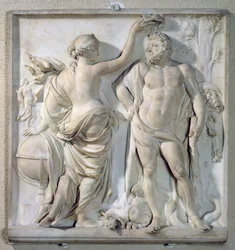 Herkules kronet af herlighed, 1671 (marmor)