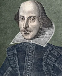 Portræt af William Shakespeare (1564 - 1616).