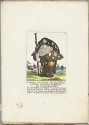 De dwerg Bartholdus Gursalkawiz som pelgrim uit Compostella, ca. 1710 Bartholdus Gursalkawiz, født i Groß Pohlen, uværdig skovbror fra Gallicia (titel på objektet) Il Callotto resurcitato eller nyindrettet lille kabinet (serie