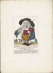 De dwerg Lucas Hirnzwik as een advocaat, ca. 1710 dr Lucas Hirnzwik, berømt advokat i Schwabisk Schnekenfeld, om kantareller (titel på objekt) Il Callotto resurcitato eller nyindrettet lille kabinet (serietitel)