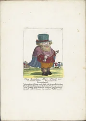 Dwerg Oswald van Stroblbardt, ca. 1710 Deres Excellence Herr Oswald von Stroblbardt Injuriarum Licentiatus (titel på objektet) Il Callotto resurcitato eller nyindrettet lille kabinet (serietitel)