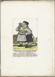 Dwerg Ursula Schleglin, ca. 1710 Ursula Schleglin, Maijr Mensch im Herren hoff zu Bluntzingen, som nu har afsonet sit afkaldsår (titel på objekt) Il Callotto resurcitato eller nyindrettet lille kabinet (serietitel)