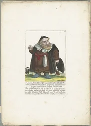 De joodse dwerg Natan Hirschl, ca. 1710 Natan Hirschl, primat fra Prag-jøderne, og Püpen-maister godkendt af den hoebraiske lov, i sit skoletøj (titel på objekt) Il Callotto resurcitato eller nyindrettet Zwerchen-skab (se