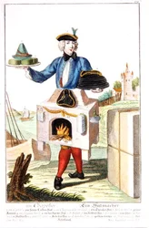 A Milliner (farve litho)