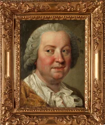 Selvportræt - Maleri af Martin van Meytens den yngre (1695-1770), olie på lærred, 36x26,5 cm - Selvportræt, olie på lærred af Martin van Meytens den yngre - Privat samling