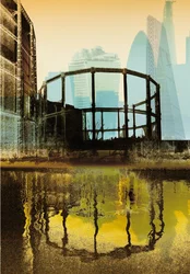 Broadway Gas Tower, 2013 (serigrafi)