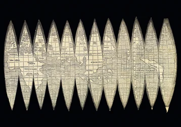 Verdenskort i form af et sæt jordklode-klodser, 1507