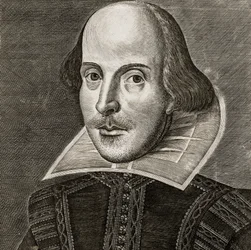 Portræt af William Shakespeare af Martin Droeshout