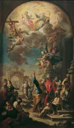 Apostlene Peter og Johannes helbreder en halt mand