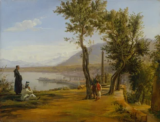 Figures at a Shrine, A Port Beyond (olie på lærred)